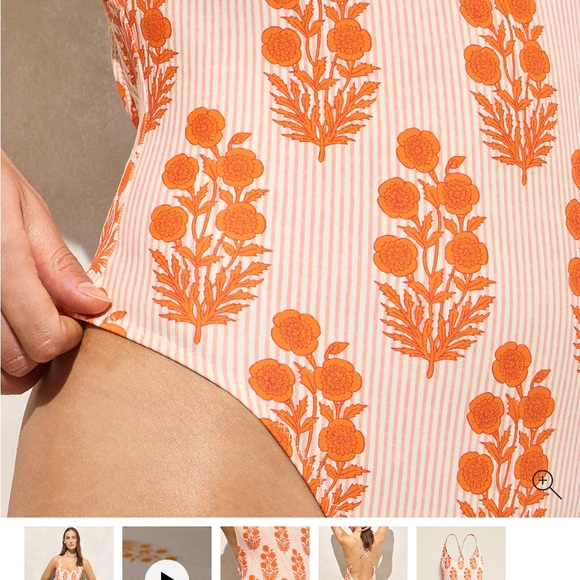 NWT SZ Blockprints X J Crew Scoopneck One Piece Sz 8 - Picture 3 of 3